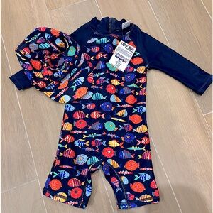 Swimsuit for little boys with UPF protection